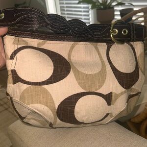 Elegant Brown and Tan Shoulder Bag